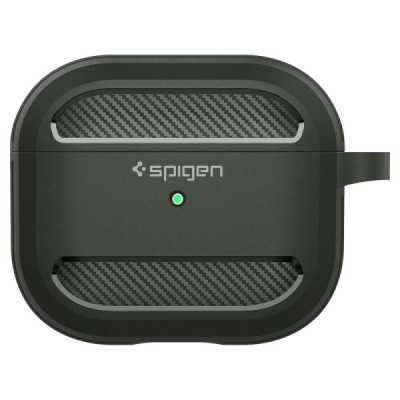 Husa pentru Apple AirPods 3, Spigen Rugged Armor, verde - 2