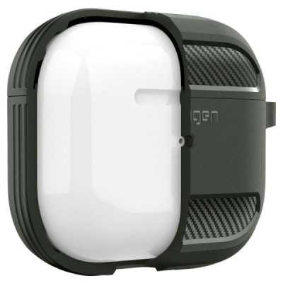 Husa pentru Apple AirPods 3, Spigen Rugged Armor, verde - 5