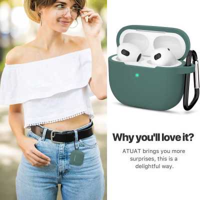 Husa pentru Apple AirPods 3, Techsuit, dark green - 5